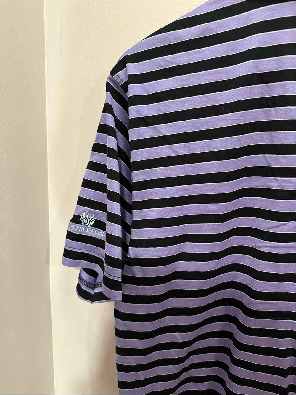 Peter Millar Striped Polo Shirt - Black & Lavender. Size M. - Picture 11 of 11